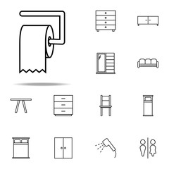 Poster - toilet paper icon. web icons universal set for web and mobile