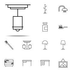 Poster - chandelier icon. web icons universal set for web and mobile