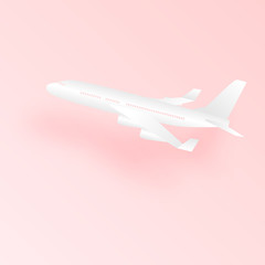 Poster - plane icon vector. plane sign on pink background. plane icon