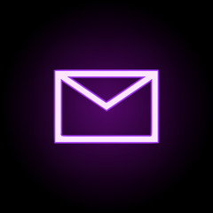 Poster - letter icon. Elements of web in neon style icons. Simple icon for websites, web design, mobile app, info graphics