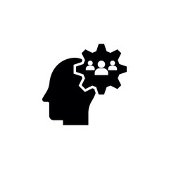 Poster - interaction in mind icon. Element of human thinking set icon. Premium quality graphic design icon. Signs and symbols collection icon for websites, web design, mobile app