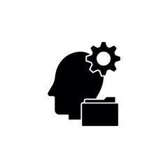 Poster - workflow in mind icon. Element of human thinking set icon. Premium quality graphic design icon. Signs and symbols collection icon for websites, web design, mobile app