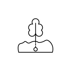 Poster - farm seed icon. Element of farm product icon for mobile concept and web apps. Thin linefarm seed icon can be used for web and mobile