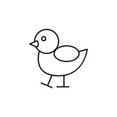 Poster - farm duckling icon. Element of farm product icon for mobile concept and web apps. Thin linefarm duckling icon can be used for web and mobile