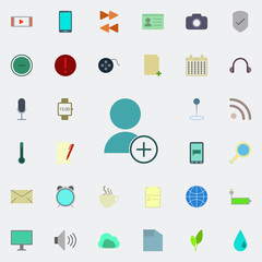 Poster - add contact icon. color web icons universal set for web and mobile