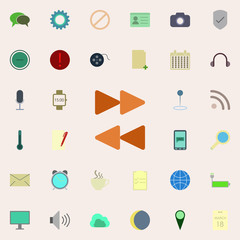 Poster - arrows of rewind icon. color web icons universal set for web and mobile