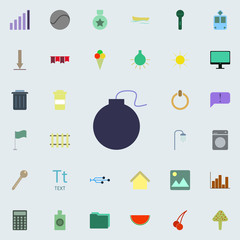 Poster - bomb icon. color web icons universal set for web and mobile