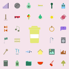 Aufkleber - plastic cup for coffee icon. color web icons universal set for web and mobile