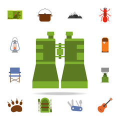 Aufkleber - binoculars colored illustration icon. Camping icons universal set for web and mobile