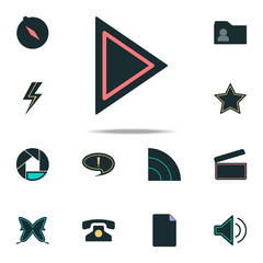 Poster - arrow play icon. web icons universal set for web and mobile