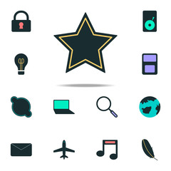 Aufkleber - five-pointed star icon. web icons universal set for web and mobile