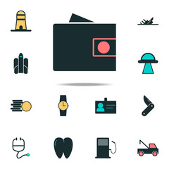 Poster - Wallet with money icon. web icons universal set for web and mobile