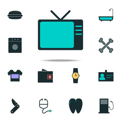 Aufkleber - old TV icon. web icons universal set for web and mobile