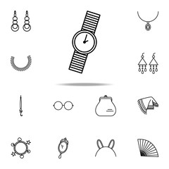 Poster - watch icon. Woman Accessories icons universal set for web and mobile