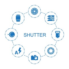 Wall Mural - shutter icons