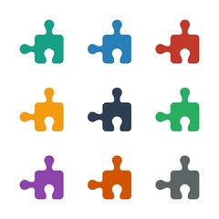 Poster - puzzle icon white background