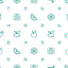 Poster - diet icons pattern seamless white background