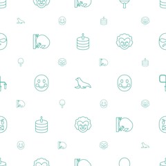 Sticker - fun icons pattern seamless white background