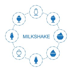 Wall Mural - 8 milkshake icons