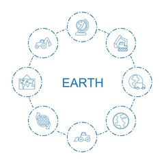 Sticker - 8 earth icons