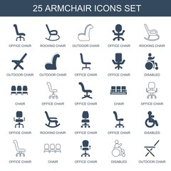 Poster - 25 armchair icons