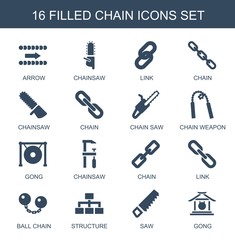 Poster - 16 chain icons