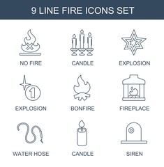 Poster - 9 fire icons