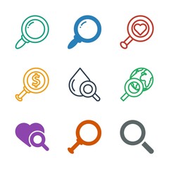 Poster - 9 magnifier icons