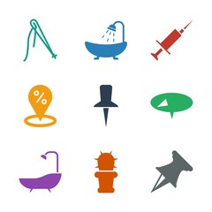 Poster - 9 needle icons