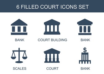 Poster - 6 court icons