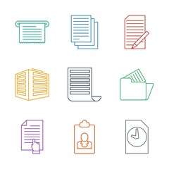 Sticker - documents icons