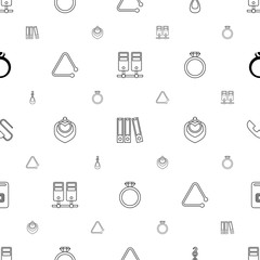 Poster - ring icons pattern seamless white background