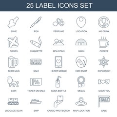 Canvas Print - label icons