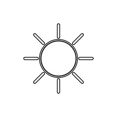 Fototapete - the sun icon. Element of cyber security for mobile concept and web apps icon. Thin line icon for website design and development, app development