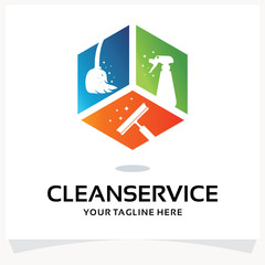 Wall Mural - Cleaning Service Logo Design Template Inspiration