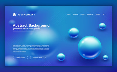 Poster - Trendy abstract liquid fluid background for your landing page design. Minimal background for website designs. Trendy blue gradient background. EPS10 vector background.