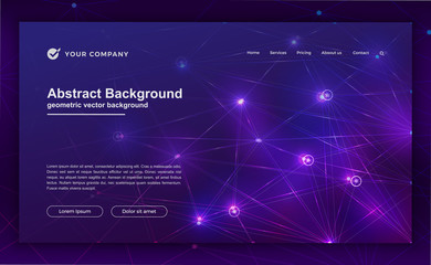 Poster - trendy abstract technology background for your landing page design. minimal background for website d