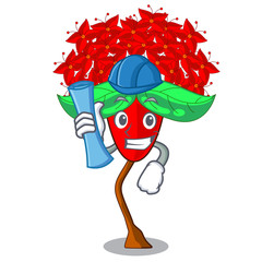 Poster - Architect ixora flowers in shape of mascot