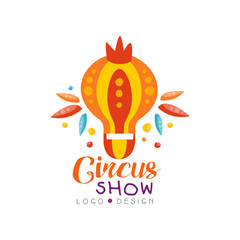 Wall Mural - Circus show logo design, carnival, festive, show label, badge, hand drawn design element can be used for flyear, poster, banner, invitation vector Illustration
