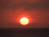 Fototapeta Zachód słońca - Nascer no sol na Praia Brava em Florianópolis, ao fundo a Ilha do Arvoredo.