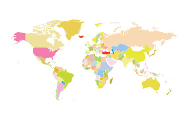  World Map - highly detailed vector illustration.