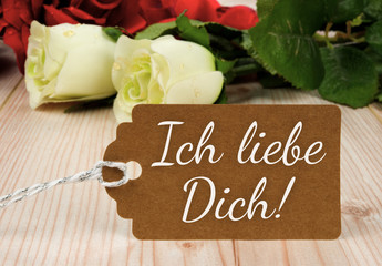 Wall Mural - Ich liebe Dich!