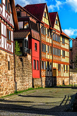 Historic town centre   in Hannoversch Munden, Germany.