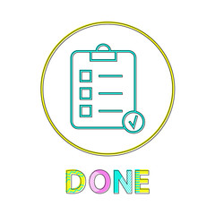 Poster - Done List of Things to Do Vector Illustration