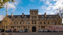 Timelapse Panning View Of St John's College In Oxford