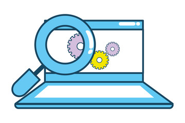 technology laptop cartoon