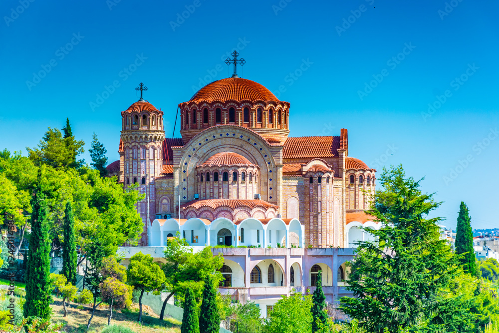Saint Paul cathedral in Thessaloniki, Greece - obrazy, fototapety, plakaty 