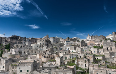 Stone houses and sky in Matera