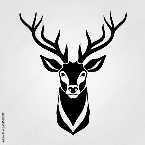 Fotomural Deer icon isolated on white background. Vector illustration.