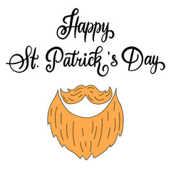 Wall Mural - Handwritten lettering composition of Happy St. Patrick's Day